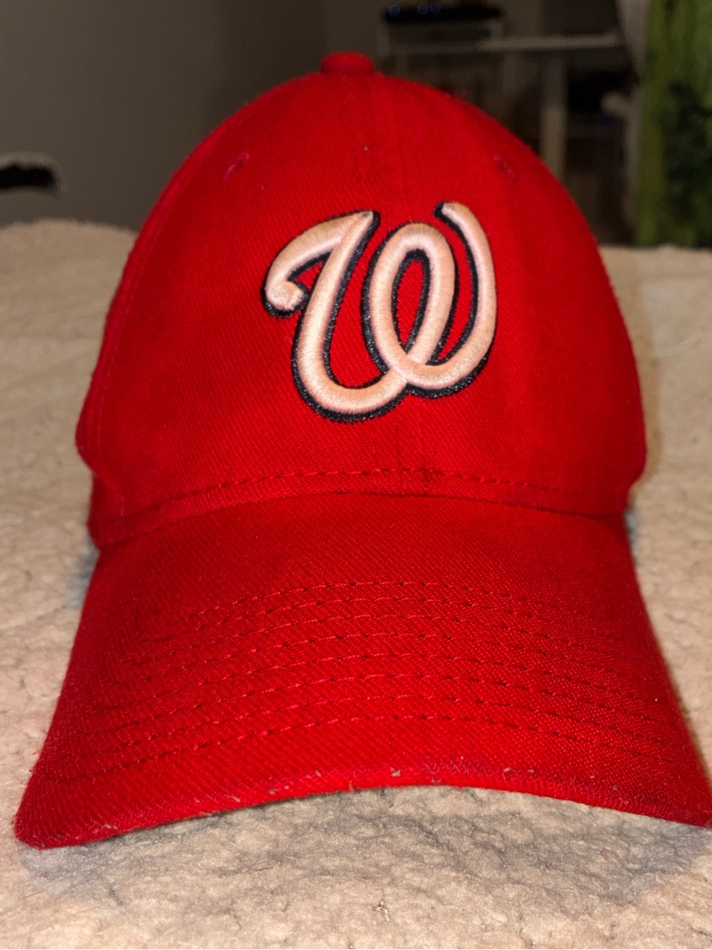 New Era Red Baseball Cap with White & Black W Logo